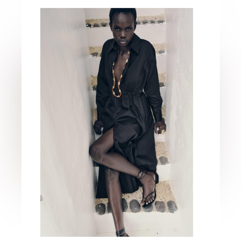 Zara poplin shirt dress